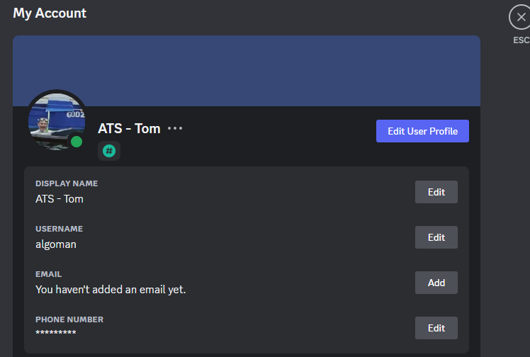 Discord Account Details