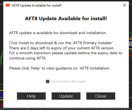 AFT8 NinjaTrader 8 Popup