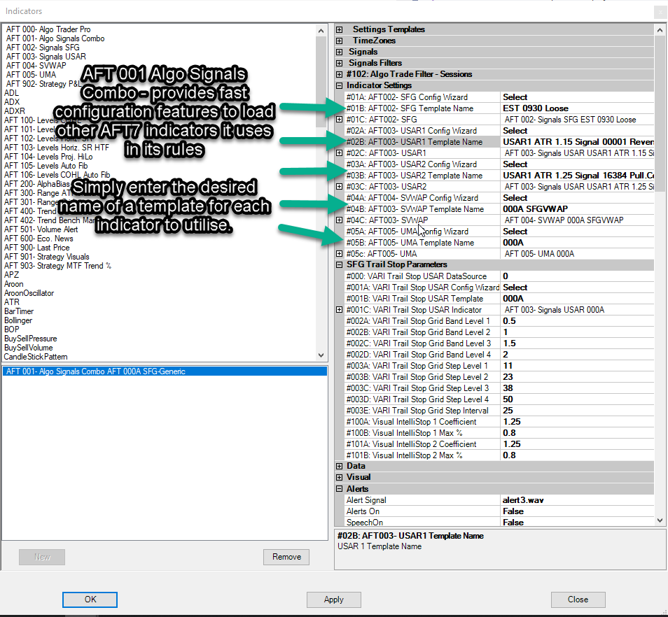 AFT7 Signals Indicators trading & configuration – Algo Futures Trader ...