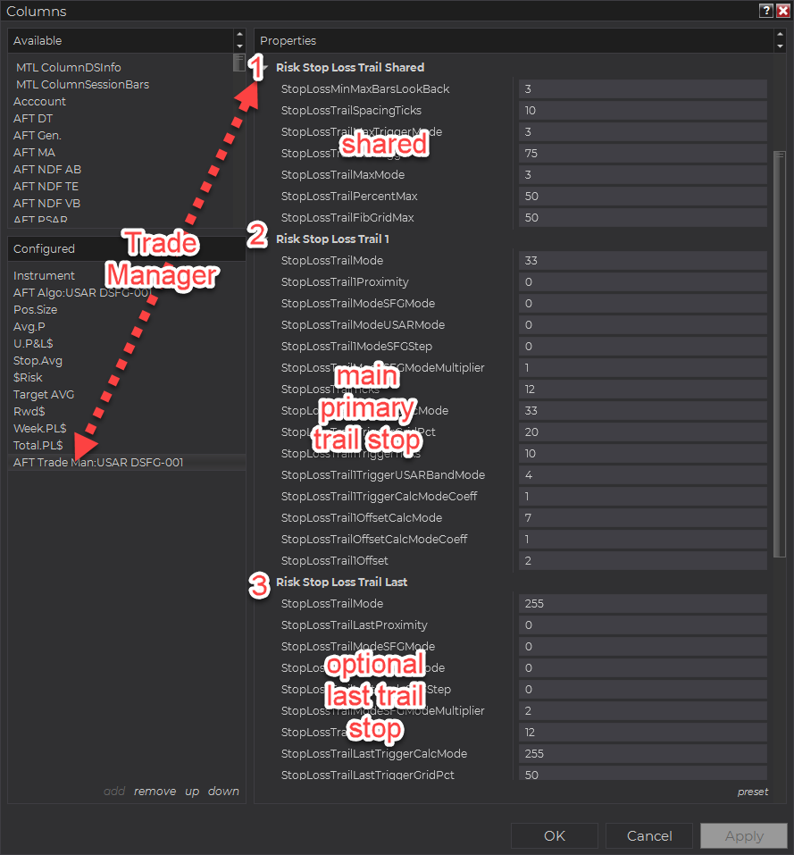 Algo Trade Manager Trail Stops