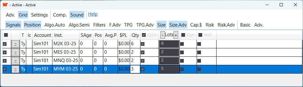 Static Lots Configuration