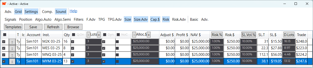 Risk Advanced View