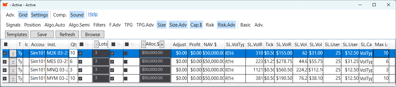 Risk Advanced View