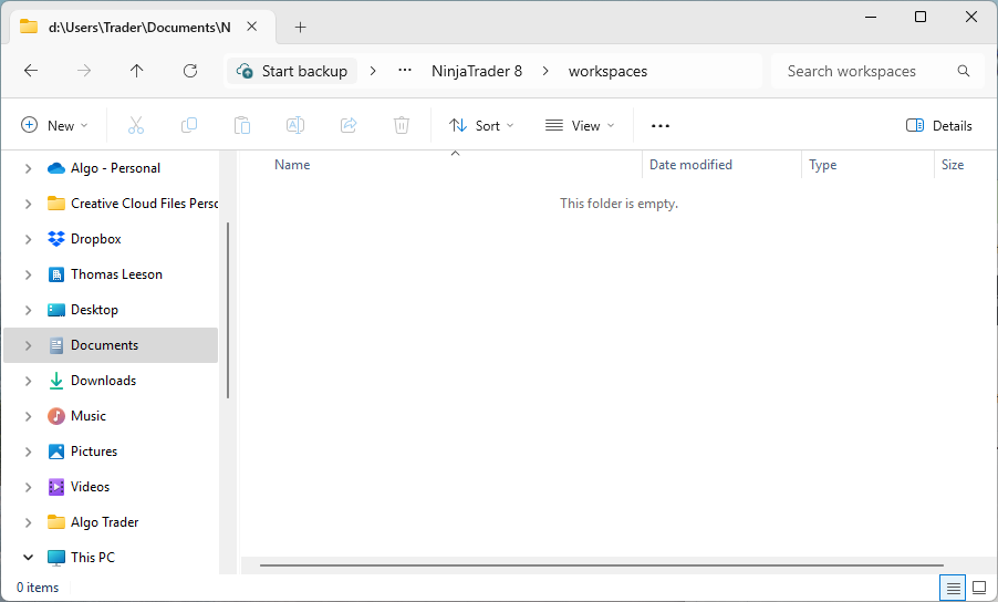Workspaces Folder
