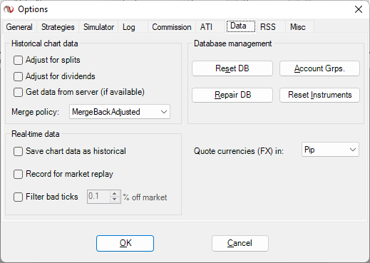 Turn Off Data Option