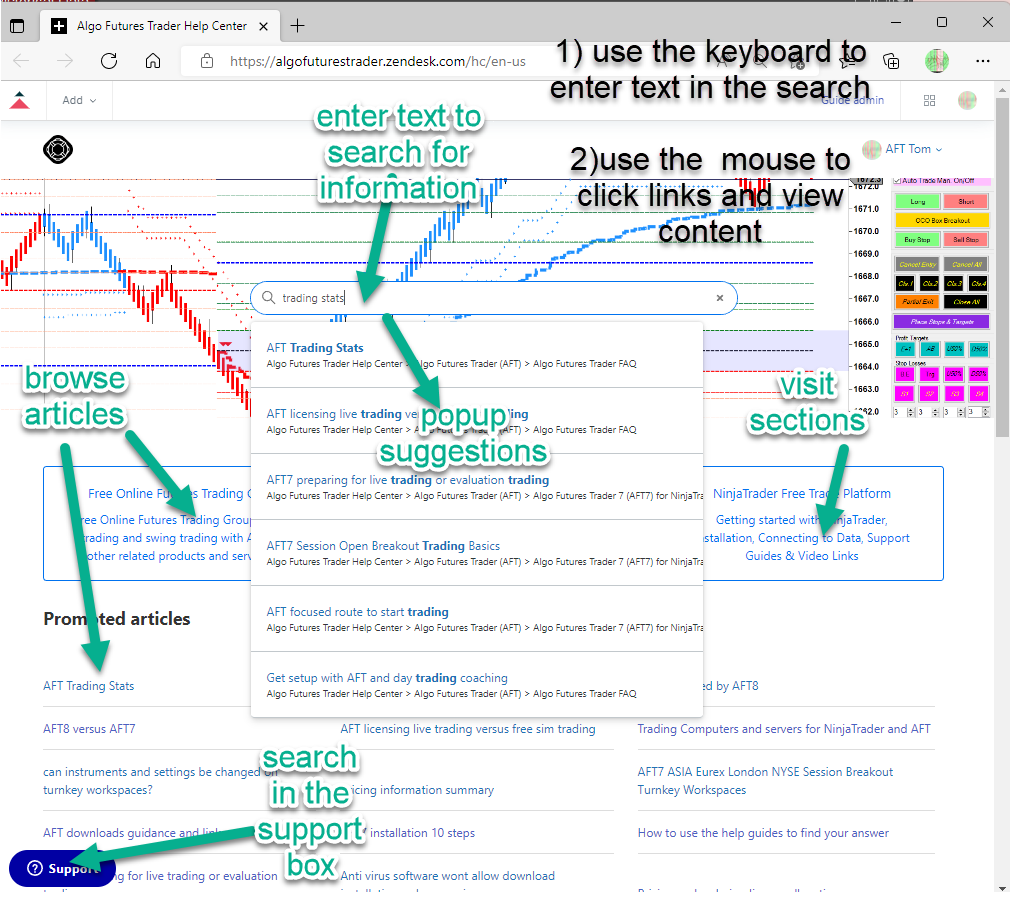 How to use the help desk
